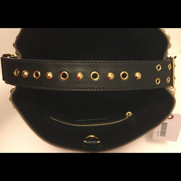 BURBERRY | Ashby Studded Check Canvas Tote - Picture 3 of 8